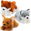 Skylety 3 Pcs 7.87 Inches Dog Stuffed Animal Plush Dog Soft Plush Pet Pillow Toy Fluffy Puppy Set for Puppy Party Favor Birthday