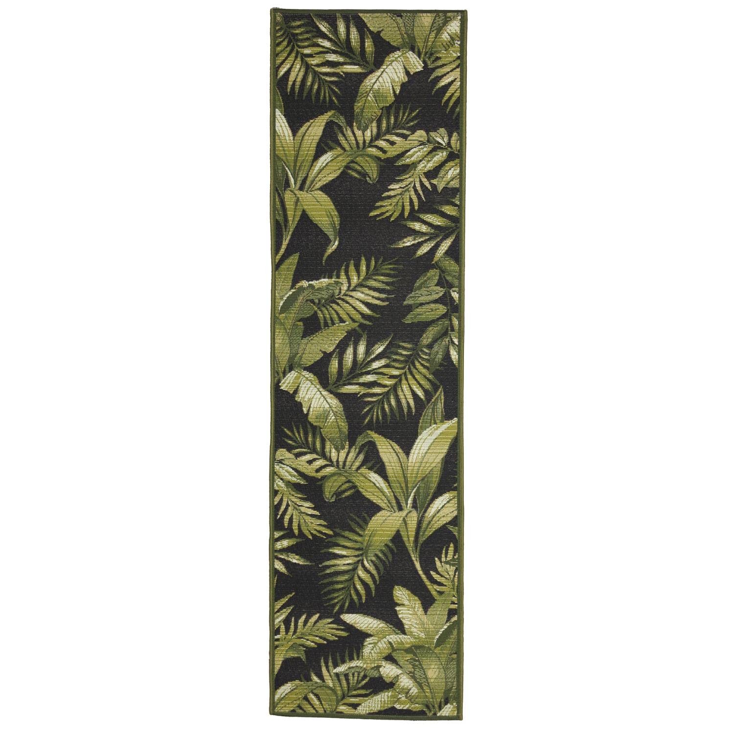 Liora Manne Marina Indoor/Outdoor Power Loomed Synthetic Blend Low Profile Area Rug - Transitional Graphic Botanical Beach Campi