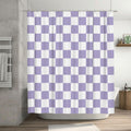 Ohocut Checkered Shower Curtain, Lavender Purple Shower Curtains for Bathroom, Cute Retro Checkboard Shower Curtain Vintage Aest