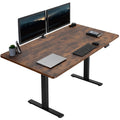 VIVO Electric Height Adjustable 71 x 36 inch Memory Stand Up Desk, Extra Deep Rustic Vintage Brown Table Top, Black Frame, Stand