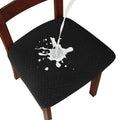 Genina Waterproof Seat Covers for Dining Room Chairs covers dining chair seat covers Kitchen Chair Covers slipcovers (Black, 6 P
