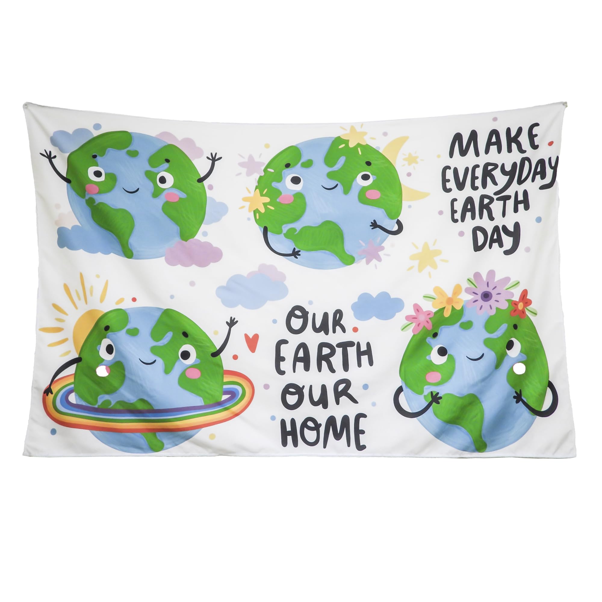 Birdy Boutique Learning Tapestry - Go Green Earth Recycle Eco Natural Decoration Art - Lightweight & Easy to Hang - Wall Hanging