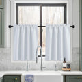 NICETOWN Half Window Curtains - Thermal Insulated Rod Pocket Blackout Curtain Tiers for Kids Nursery Kitchen Dining Bathroom Lau