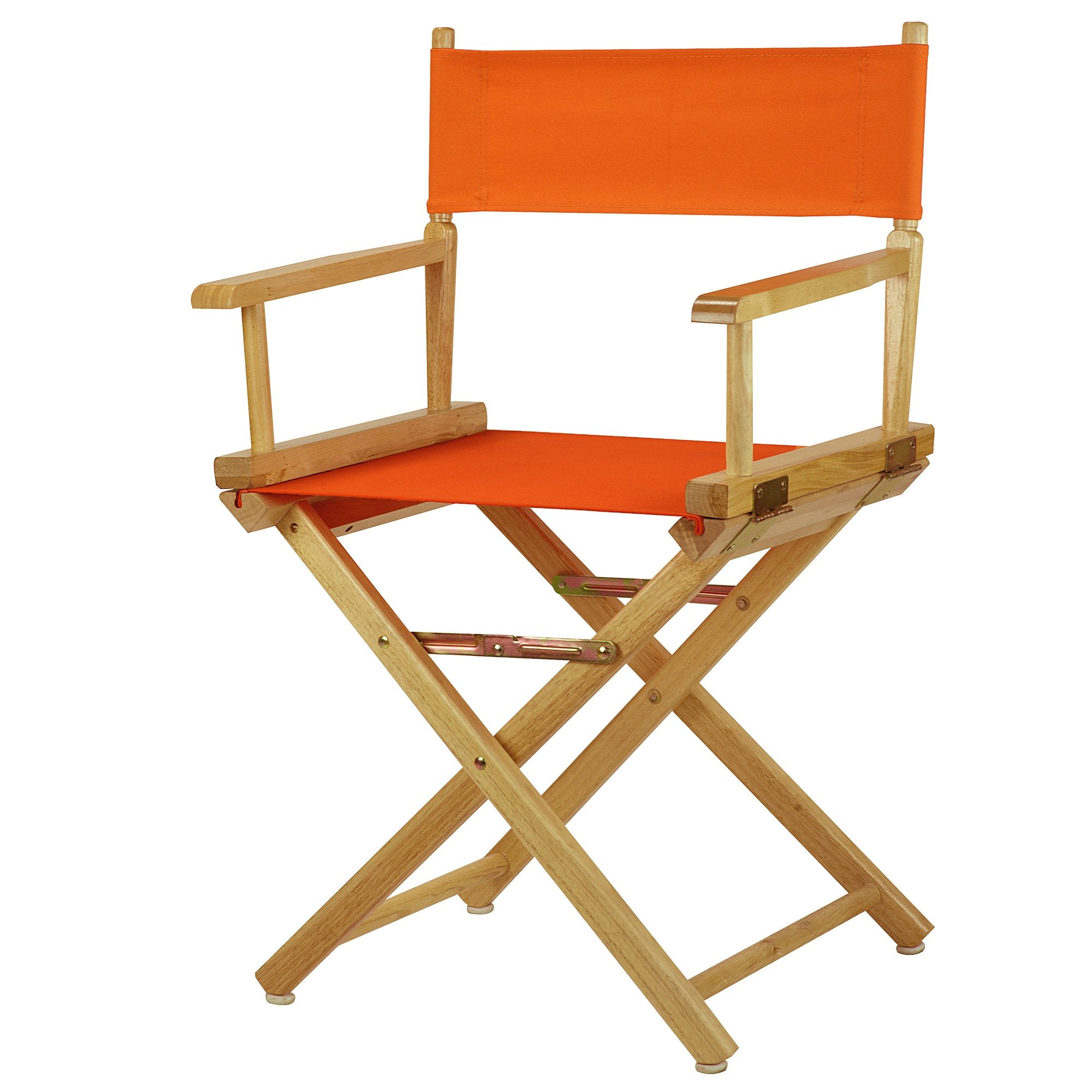 Casual Home 18 Directors Chair Natural Frame with Tangerine Canvas