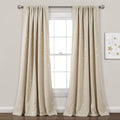 Lush Decor Star Blackout Window Curtain Panel Pair, 84 Long x 52 Wide, Neutral