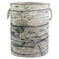 Mziart Unique Tree Stump Large Laundry Basket Bag with Rope Handles, Collapsible Wood Grain Waterproof Laundry Hamper Stylish St
