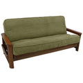 Blazing Needles Solid Microsuede Double Corded 8 to 9 Futon Cover, Full, Sage Green