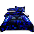 lris Bedding Bed in a Bag Set Queen Size Fresh Blue 3D Gaming Bedding Set Features Game Controller for Boys Girls and Passionate