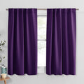 PONY DANCE Blackout Curtain Panels - Window Treatments Thermal Insulated Back Tab & Rod Pocket Curtains Living Room Window Cover
