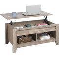 Yaheetech Lift Top Coffee Table, Coffee Table with Hidden Storage Compartment & Lower Shelf, 41in Center Table for Living Room, 