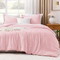 Litanika Pink Twin/Twin XL Comforter Set, 2 Pieces Girls Teen Kids Cute Soft Solid Bedding Comforter Set, All Season Bed Set (66