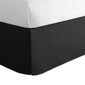 TODAYS HOME Home Classic Tailored Bed Skirt Dust Ruffle, Cotton Blend Design, 14 Drop Length, Twin, Black TOH24914BLAC01
