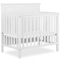 Dream On Me Ava 4-in-1 Convertible Mini Crib in White, Greenguard Gold Certified, Non-Toxic Finish, Comes with 1 Mattress Pad, w