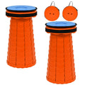 FXKS 2 Pack Upgraded Collapsible Stool Folding Stool with Cushion,Retractable Folding Stool Max Load Capacity 400lbs, Portable T