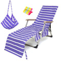 VOCOOL 85 x 30 inch Chaise Lounge Chair Cover Beach Chair Towel with Pockets, Super Soft Pool Chair Towel Beach Chair Cover for 