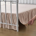 Bed Skirt King Size, Ruffled Bed Skirt with Split Corners, King Bed Skirt 14 Inch Drop, Striped Boho King Size Bed Skirts, Bed S