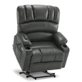 MCombo Large Power Lift Recliner Chair Sofa with Massage and Heat for Big Elderly People, Cup Holders, USB Ports, Side Pockets, 