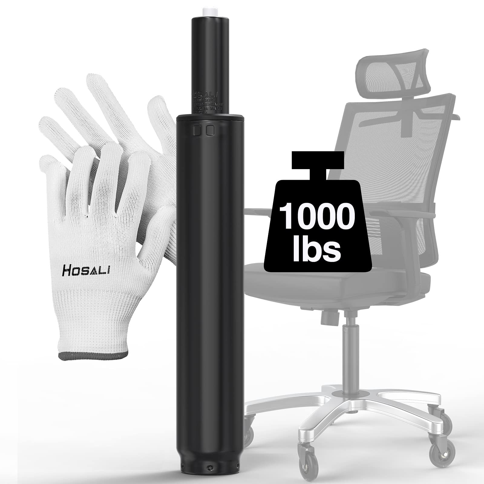 HOSALI 2.5 inch Office Chair Gas Lift Cylinder-Office Chair Replacement Parts, Heavy-Duty Gas Lift Cylinder Fits Most Chairs,Hig