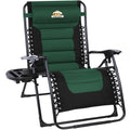 Colegence Oversized Padded Zero Gravity Lounge Chair, Foldable Patio Anti Gravity Reclining Chairs Folding Lawn Recliner with Cu