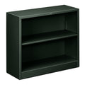 HON Metal Bookcase - Bookcase with Two Shelves, 34-1/2w x 12-5/8d x 29h, Charcoal (HHS30ABC)