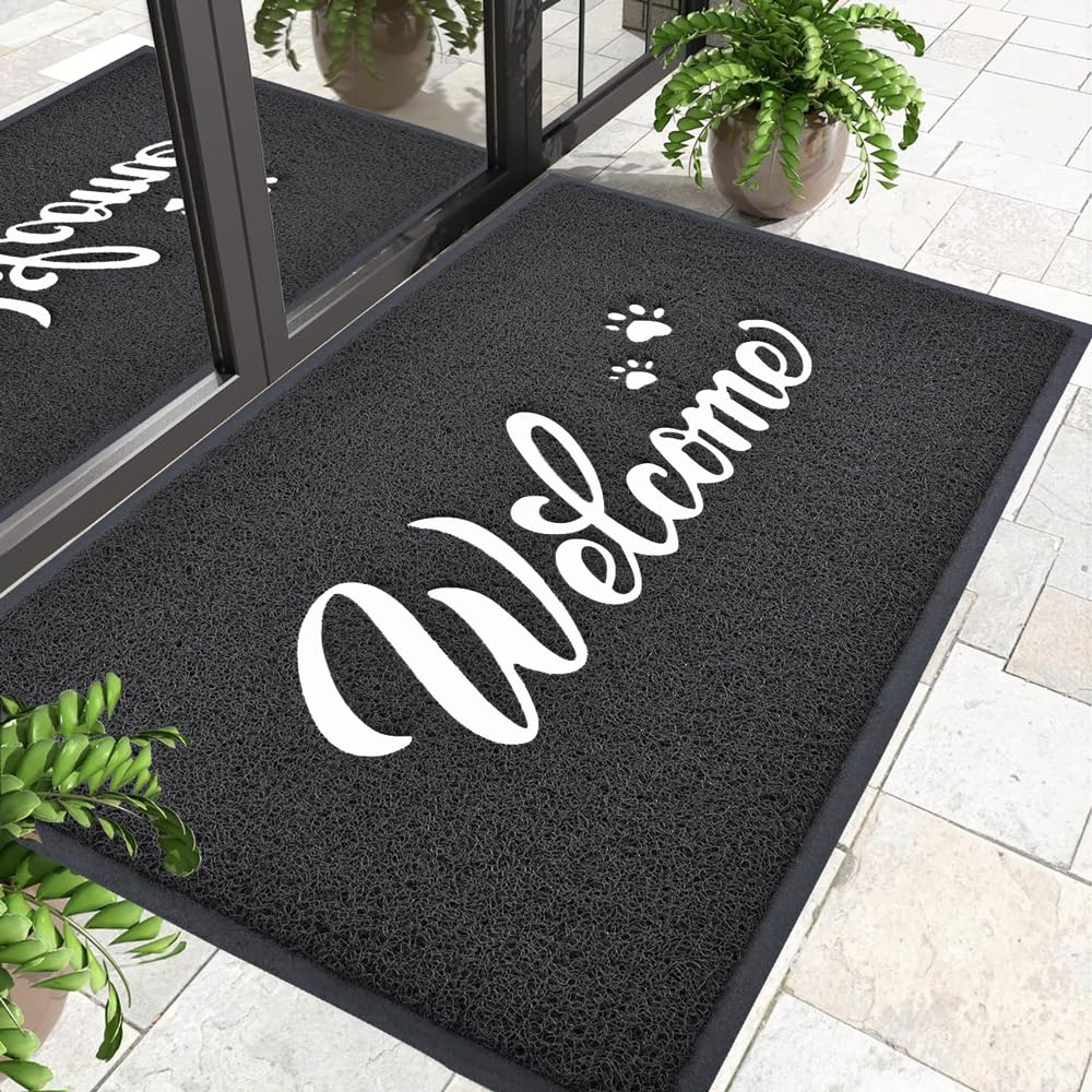 T.HENV Front Door Mat Large, Outdoor/Indoor Heavy Duty Non Slip Doormat for Front Door Entance, Outside Door Mats for Home Entry