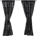 Zahari Home Sinatra Window Curtain Stylish Bathroom Window Curtain,36 x 54 Each, Set of 2, Black