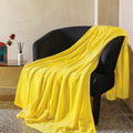 JIAHANNHA Yellow Throw Blanket Fleece Blanket Throw Size(50 by 70 Inches),Super Soft Cozy Plush Blanket for Couch Sofa Bed,Light