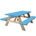 KENOBEE 8ft Picnic Table and Bench Cover, Camping Essentials RV Gear, 96 in Waterproof Windproof Outdoor Elastic All Around Tabl