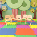 Flash Furniture Whitney 5 Pack Natural Plastic Stackable School Chair with 13.25 Seat Height