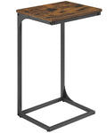VASAGLE C-Shaped End Table, Side Table for Sofa, Couch Table with Metal Frame, Small TV Tray Table for Living Room, Bedroom, Rus