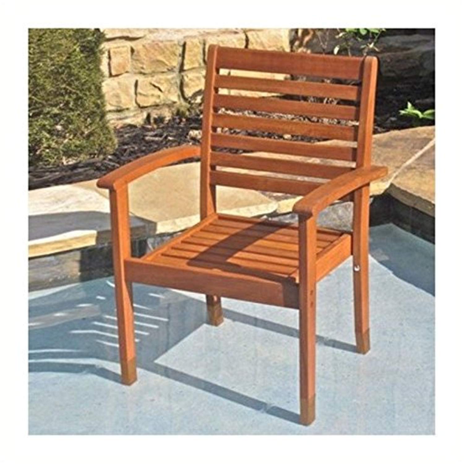 International Caravan Furniture Piece Royal Tahiti Set of 2 Oslo Outdoor Contemporary Chairs