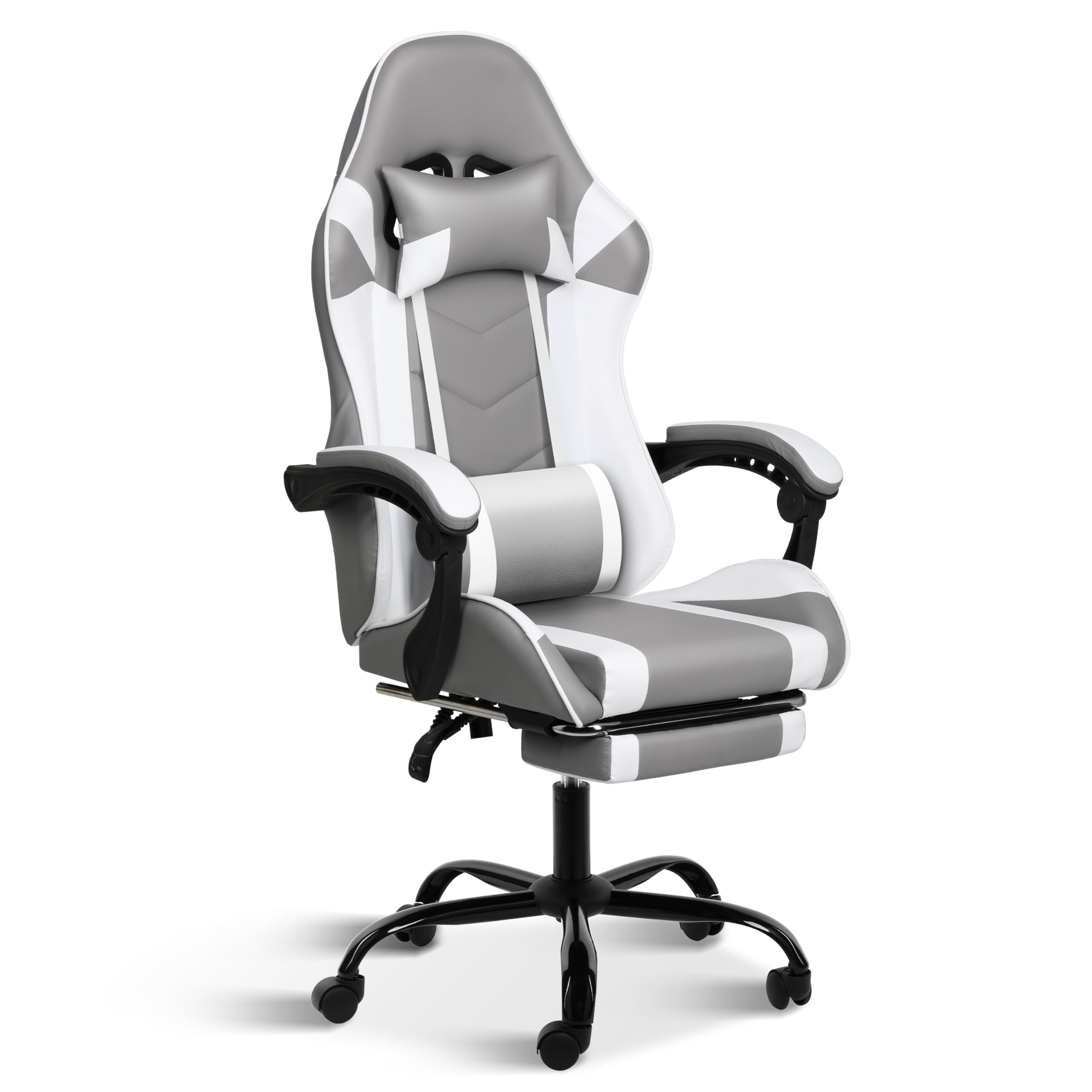 YSSOA Gaming Chair, Computer Chair with Footrest, Height Adjustable & 90-135 Tilt Function, Swivel Recliner Ergonomic Racing Sty
