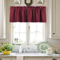 Valea Home Blackout Valance Curtains Waterproof Soft Rod Pocket Valance for Kitchen and Bathroom Window Room Darkening Valances 