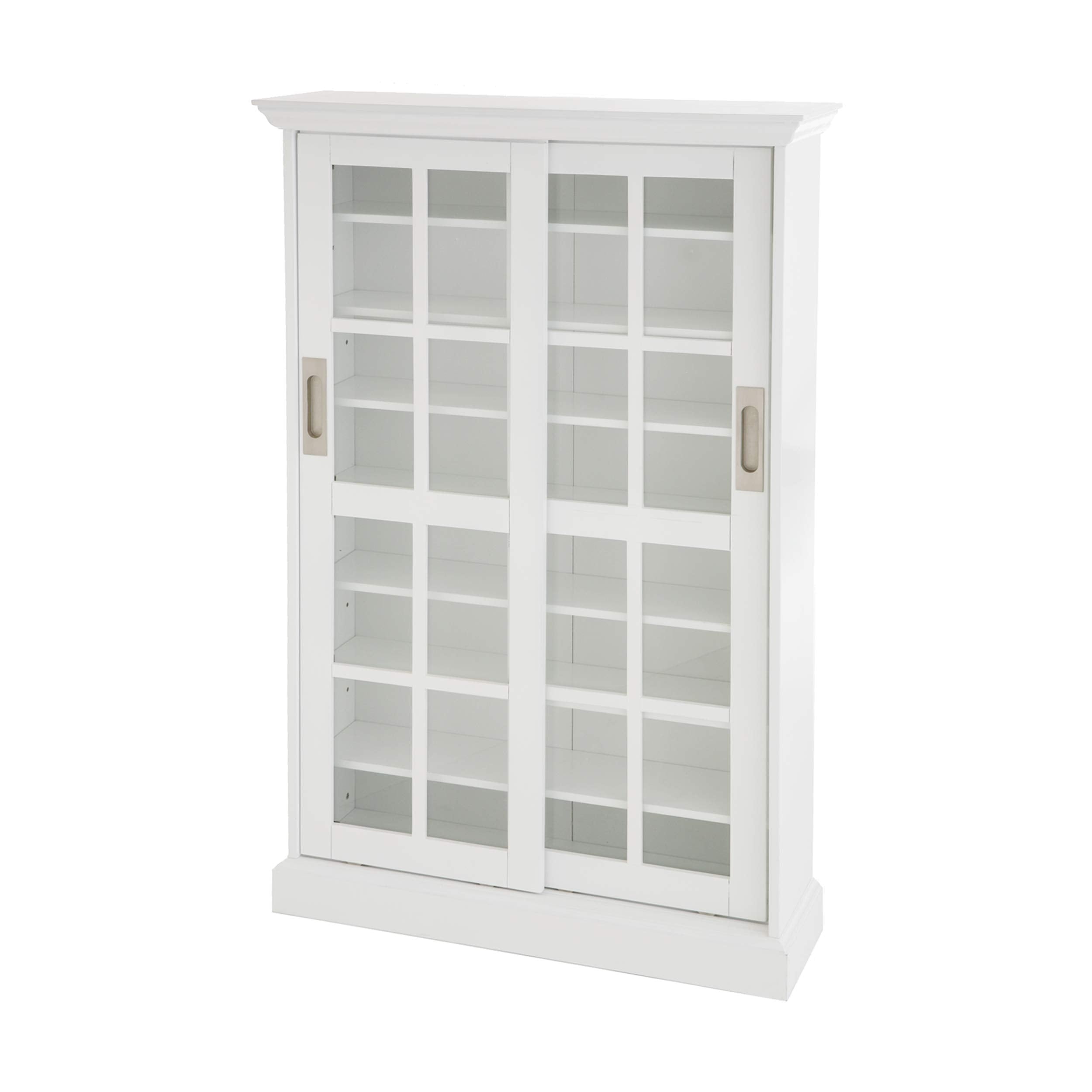 Furniture HotSpot Sliding Door Media Cabinet - White