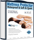 Cooling Twin XL Mattress Protector Waterproof Ultra Soft Matressprotector for College Dorm Room Extra Long Twin Bed Noiseless Sm