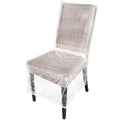 Remagr 8 Pieces Plastic Dining Chair Covers Protectors, Clear Chair Seat Covers, Chair Protector Waterproof Cover, Fit W/21 x D/