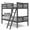 Storkcraft Caribou Twin-over-Twin Bunk Bed (Gray) - GREENGUARD Gold Certified, Converts to 2 individual twin beds