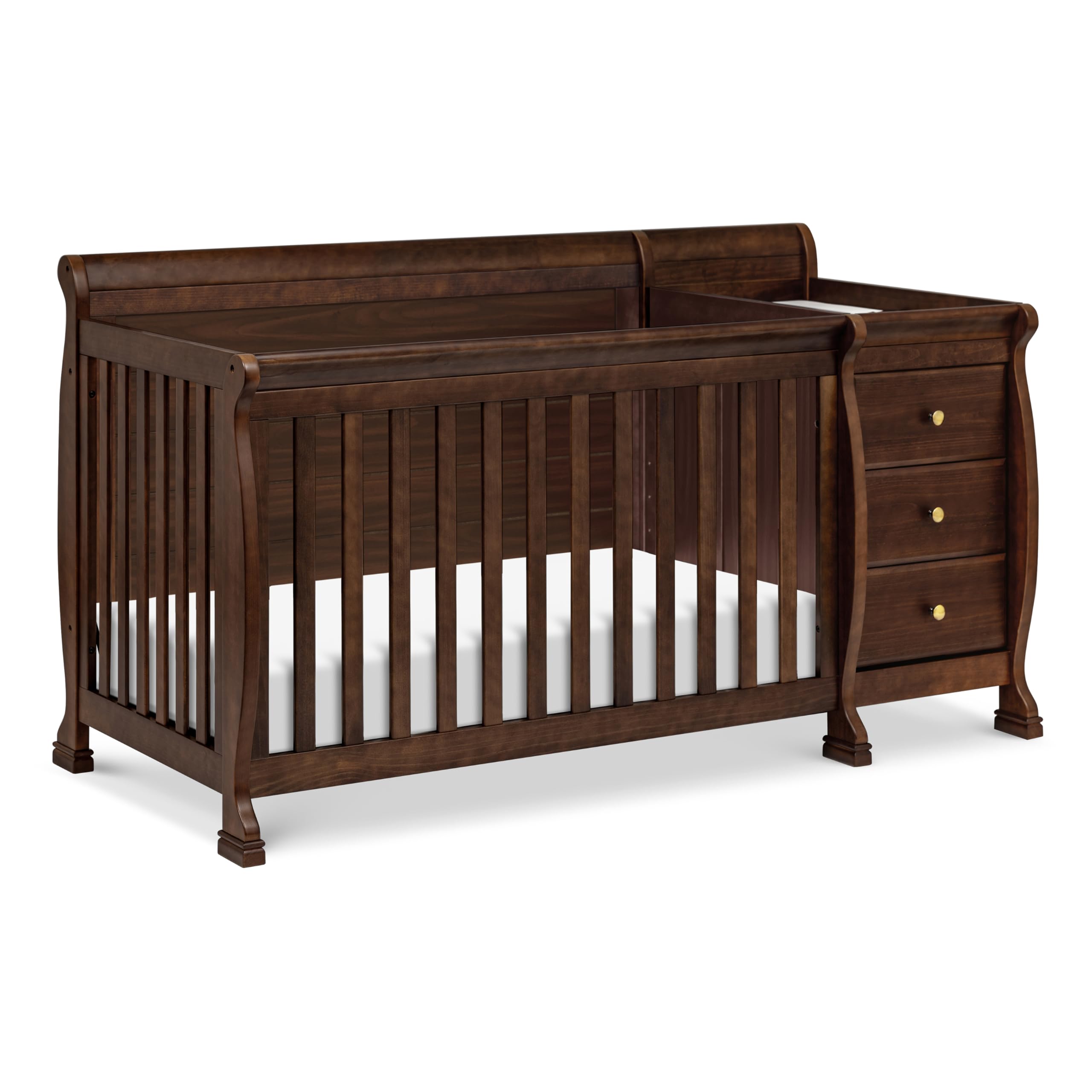 DaVinci Kalani 4-in-1 Convertible Crib and Changer Combo in White
