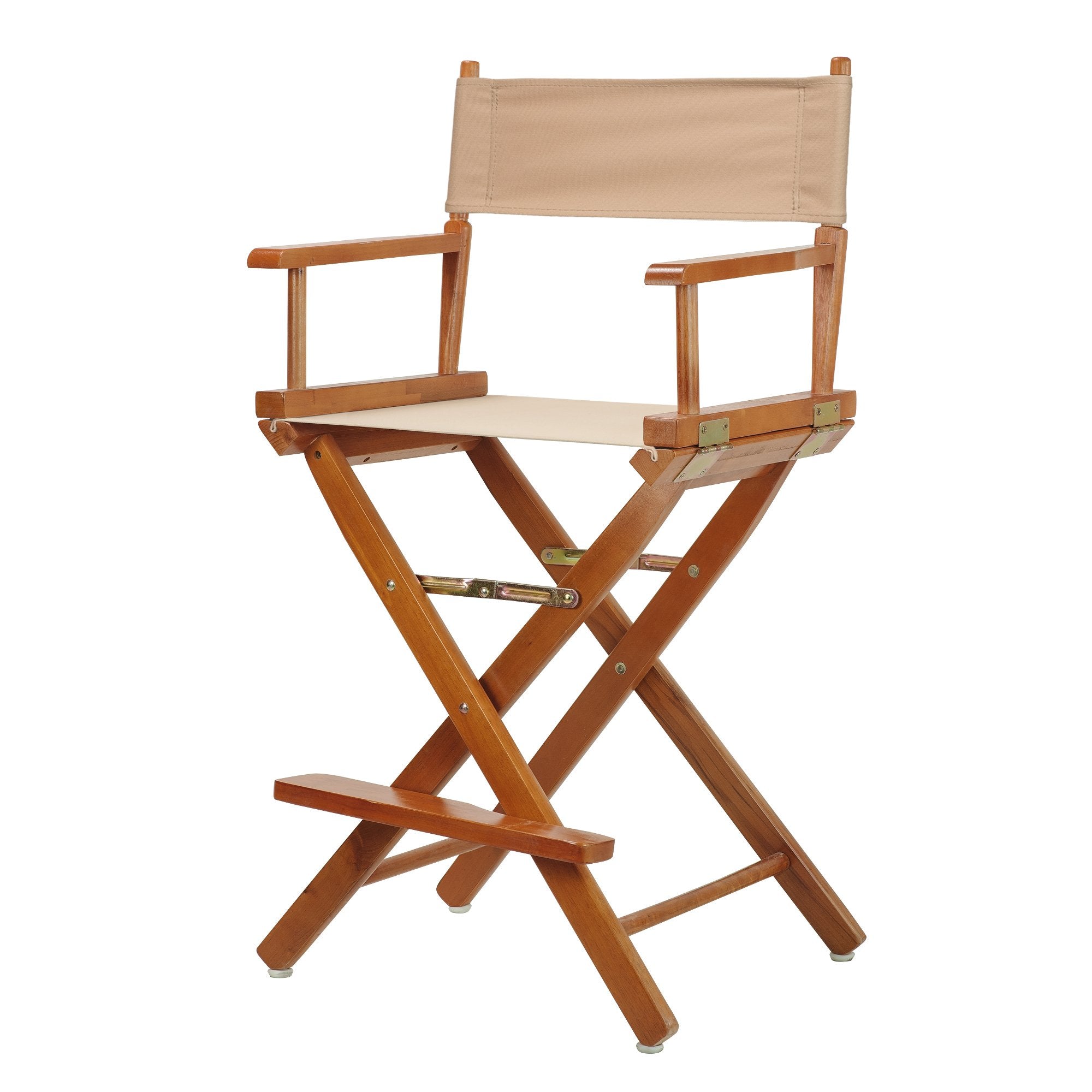 Casual Home 24 Directors Chair Honey Oak Frame-with Tan Canvas, Counter Height