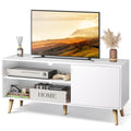 WLIVE TV Stand for 55 Inch TVs, Entertainment Center with Storage Cabinet, Mid-Century TV Stands for Living Room and Bedroom, 50
