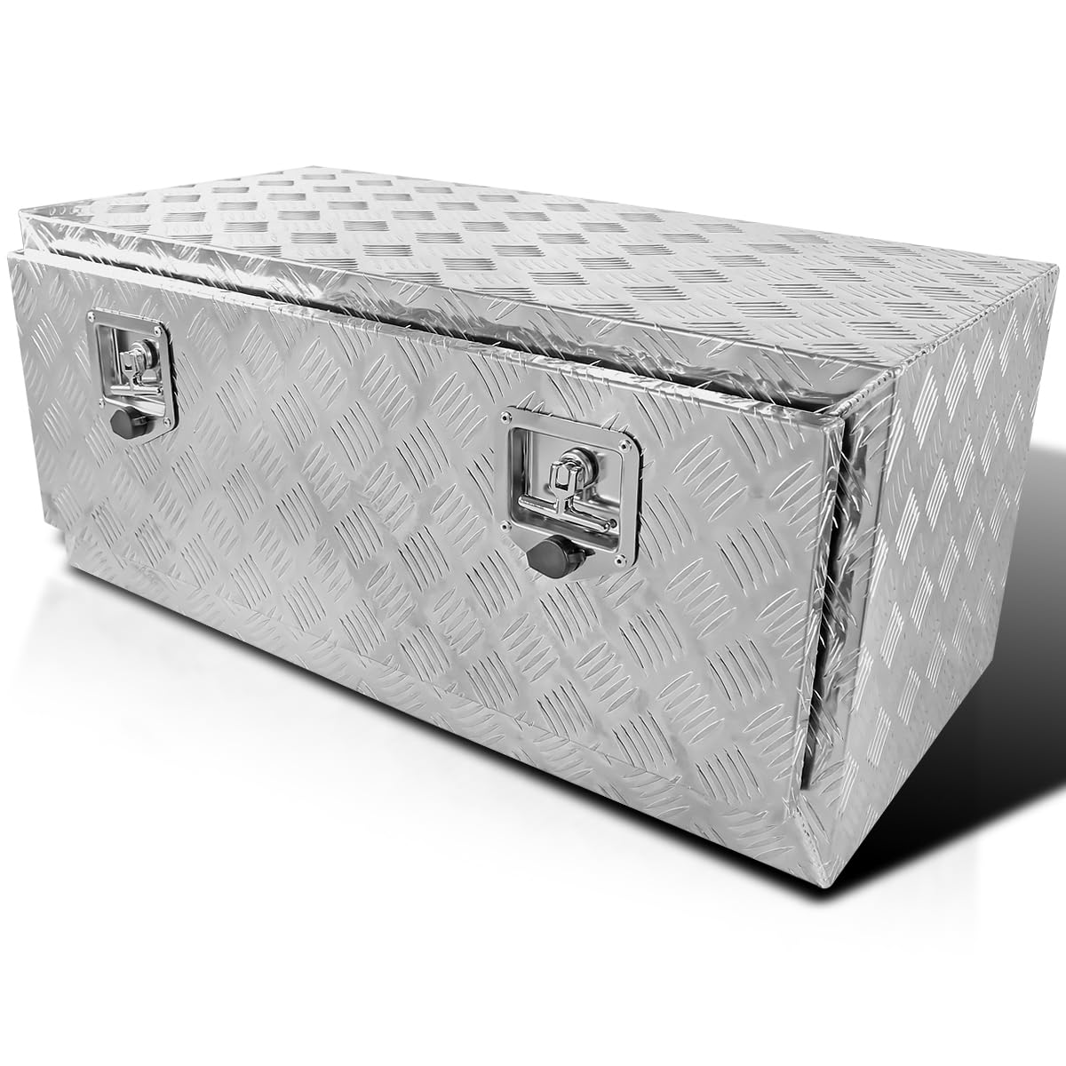 SPEC-D TUNING 36x18x16 Truck Pickup Bed Utility Chest Aluminum Tool Box Trailer Storage W/Lock Key