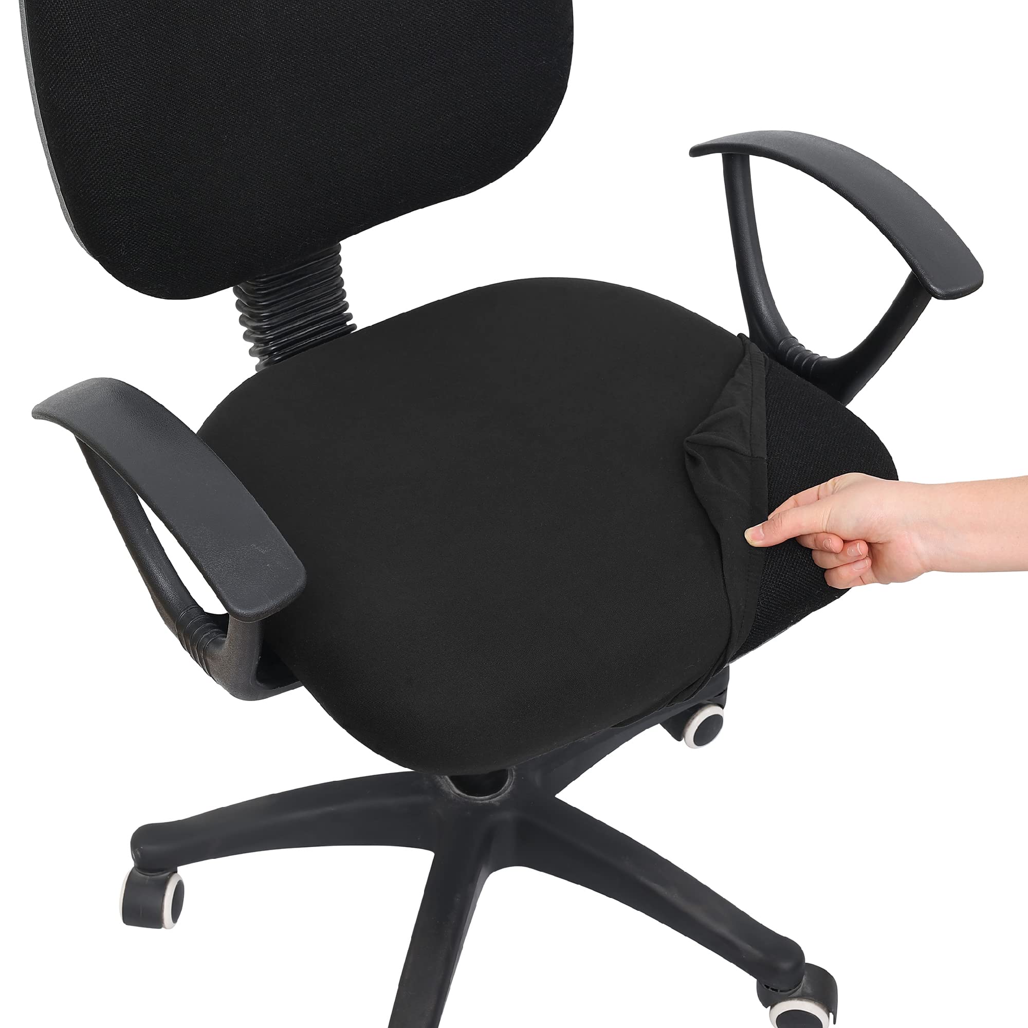 Smiry Printed Office Computer Chair Seat Covers, Stretch Fit Universal Desk Rotating Chair Cover Washable Removable Seat Cushion