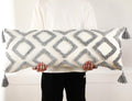 PANOD Decorative Long Lumbar Pillow Cover 14x36 Boho,Super Soft Chenille Extra Long Lumbar Pillow Case Cover with Tassel for Bed
