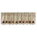 VHC Brands, Abilene, Cotton, 16x60, Star Valance, Tan