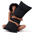 Bedsure Satin Body Pillow Pillowcase, Similar to Silk Body Pillow Cover with Zipper, Soft & Breathable Long Pillow Case, Cooling