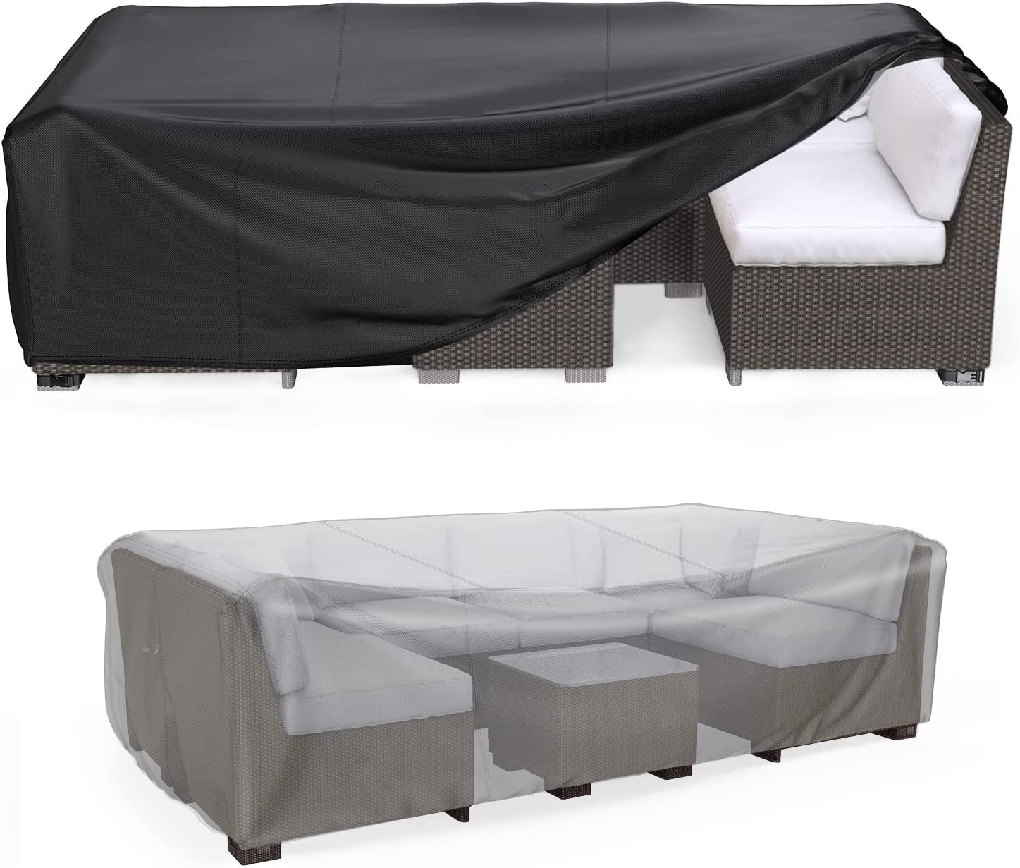 Patio Furniture Set Cover Waterproof, Mrrihand Outdoor Sectional Sofa Set Cover Heavy Duty 600D Table and Chair Set Cover 78 L