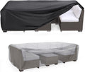 Mrrihand Patio Furniture Set Cover Waterproof, Outdoor Sectional Sofa Set Cover Heavy Duty 600D Table and Chair Set Cover 98 L  