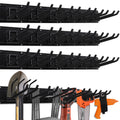 HORUSDY 64-Inch Heavy Duty Garage Organization Rack, 4 packs Rails and 9 Adjustable Hooks, Tool Organizer Rack with Heavy Double