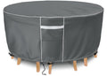 Gasadar Round Outdoor Furniture Cover Waterproof, Round Patio Furniture Covers for Patio Table and Chairs Set, Heavy Duty 600D, 