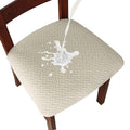 Genina Waterproof Seat Covers for Dining Room Chairs covers dining chair seat covers Kitchen Chair Covers slipcovers (Beige, 2 P